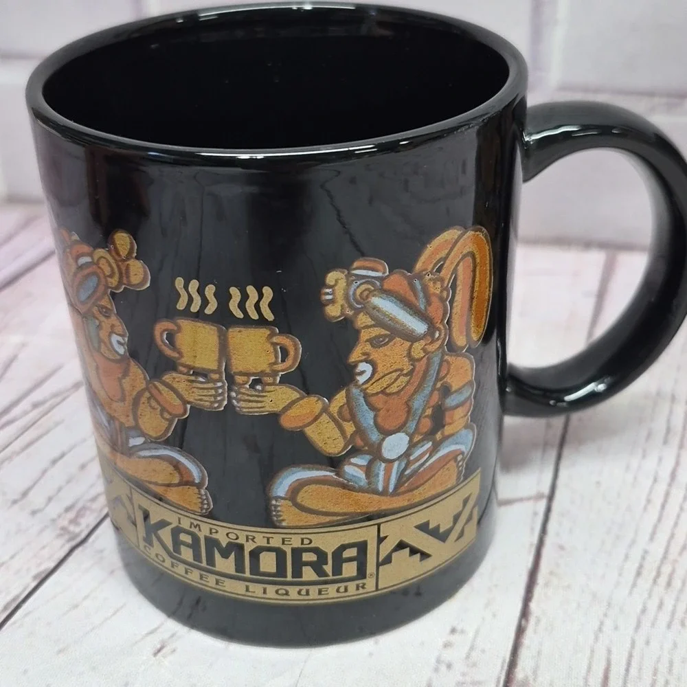 Set Of 2~ Kamora Imported Coffee Liqueur Aztec or Myan Mugs